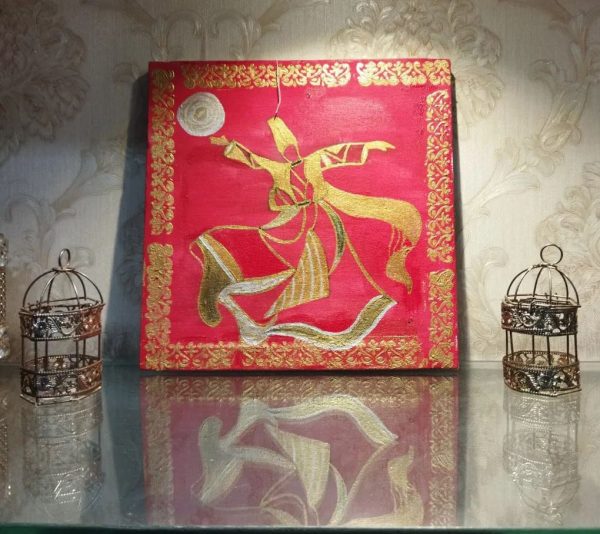 Whirling Dervaish, Gold Leaf Painting