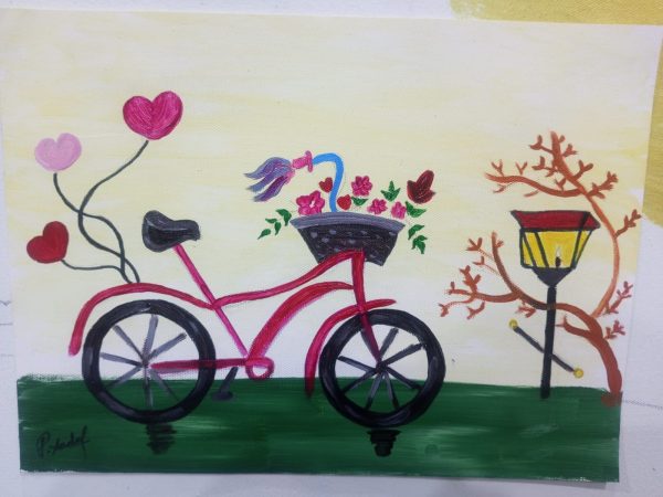 Bicycle painting, Size 12/16