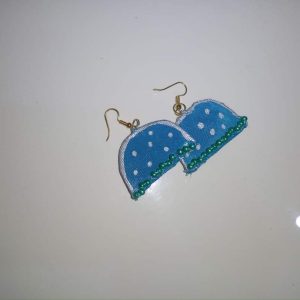 Blue Half Moon Earrings