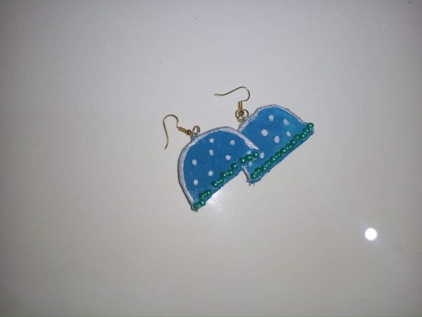 Blue Half Moon Earrings