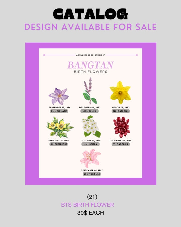 BTS Birth Flower
